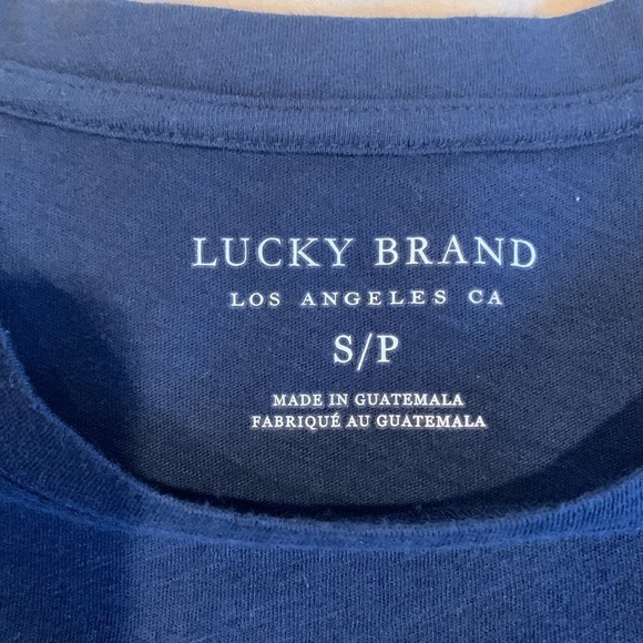 Lucky Brand Floral Stamped Short Sleeve T-Shirt Size Small - Picture 10 of 13